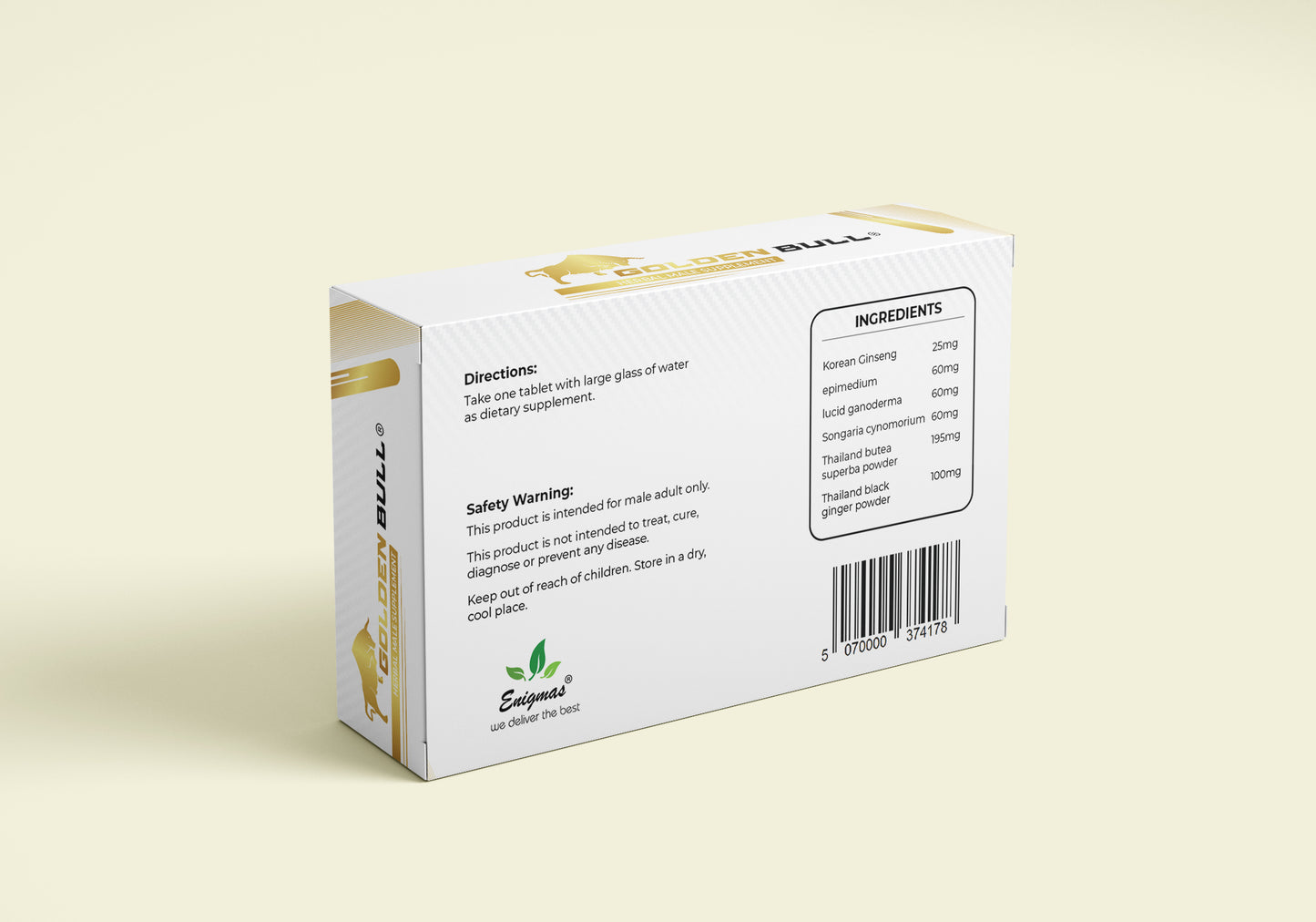 Golden Bull 500mg HERBAL CAPSULES FOR MEN