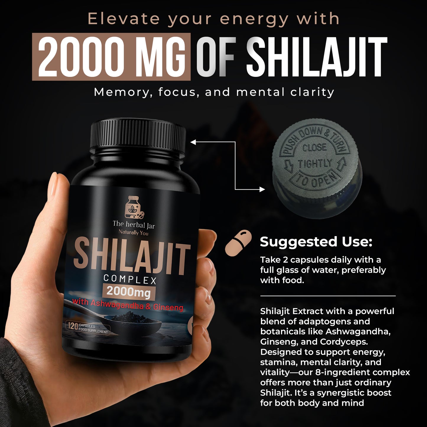 Himalayan Shilajit 7000mg Caps – 120 High-Strength • 60% Fulvic Acid 8 in 1 UK