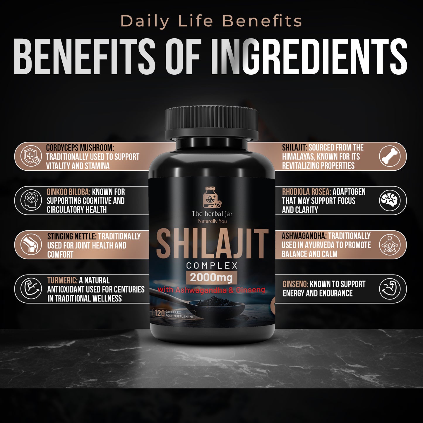 Himalayan Shilajit 7000mg Caps – 120 High-Strength • 60% Fulvic Acid 8 in 1 UK