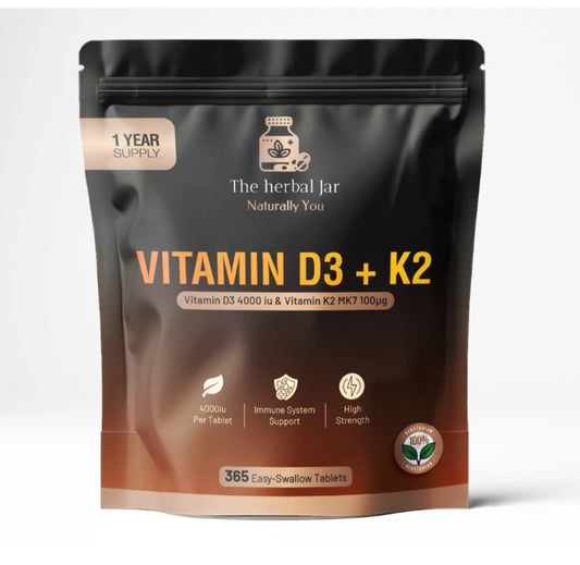 Vitamin D3 4000 IU & Vitamin K2 MK7 100µg – 365 Tablets (1 Year Supply)