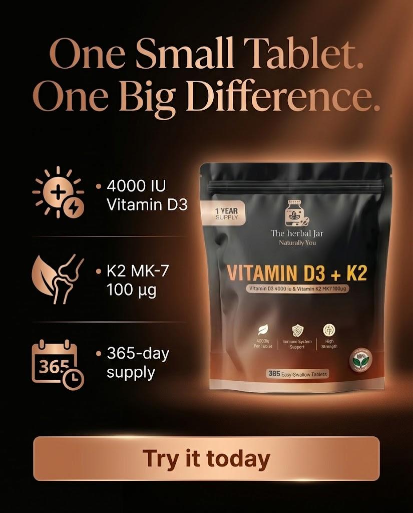 Vitamin D3 4000 iu & Vitamin K2 MK7 100μg- 1 Year Supply, Vitamin D3 K2 365 Tabs